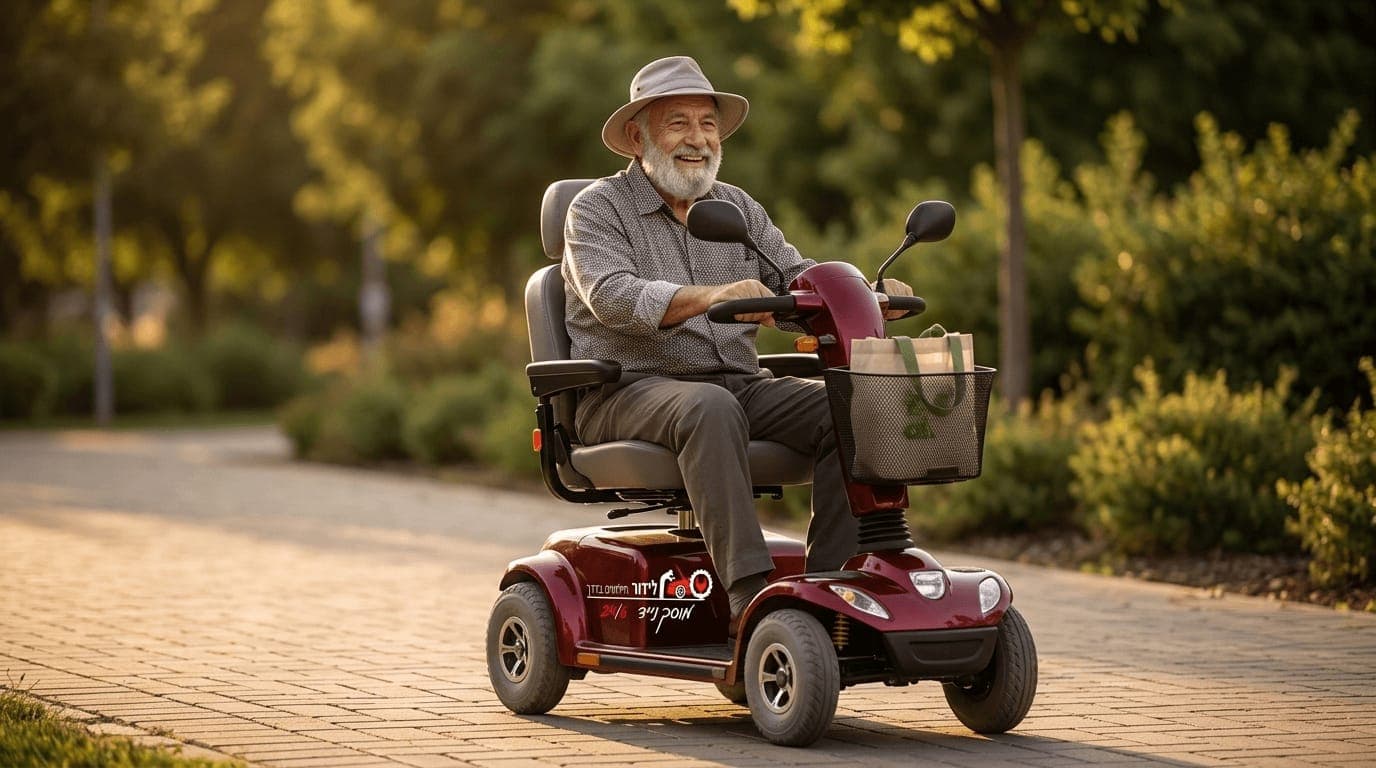 החלפת מצבר לקלנועית ברמת השרון עד פתח הבית — לידור חילוצים בדרך